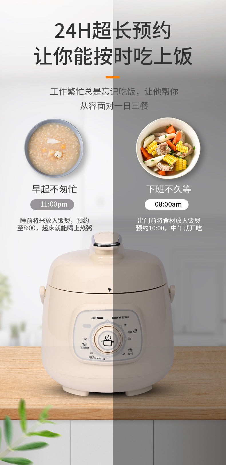 Factory  Household Multi-Functional2.5L Smart Rice Cooker Nutritional Health Soup Cooking Rice Electric Cooker Wholesale
