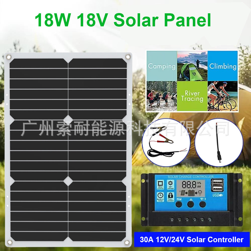 Solar Panel280X420mm Monocrystalline Solar Charging Panel 5V Double USB Mouth Shopee Export