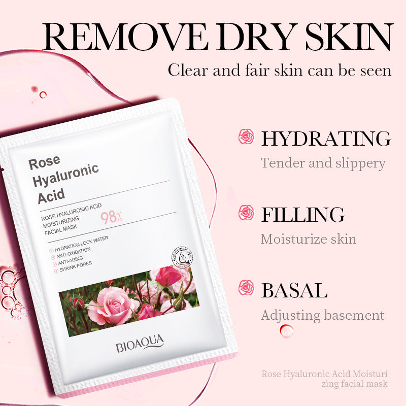 Rose Mask25g BIOAOUA Hyaluronic Acid Moisturizing Hydrating Tablets for Cross-Border Wholesale