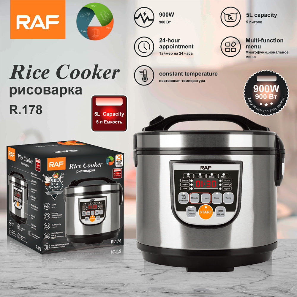 RAF European and American Standard English Smart Rice Cooker for Export5L Intelligent multifunctional rice cooker large capacity rice cooker