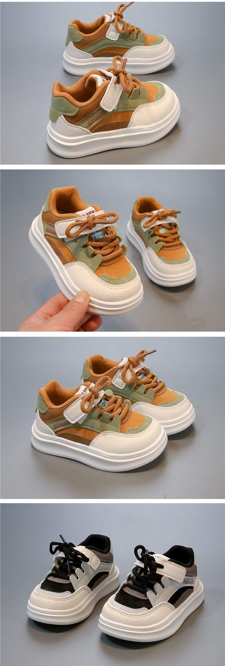 Spring and Autumn New Children's Shoes for Girls and Boys, Leather Walking Shoes, Girls' Sneakers, Korean Style Baby Shoes