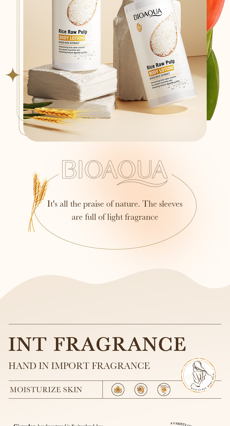 Full English Rice Skincare Set BIOAOUA Rice Puree Series Six-Piece Set Box  Wholesale