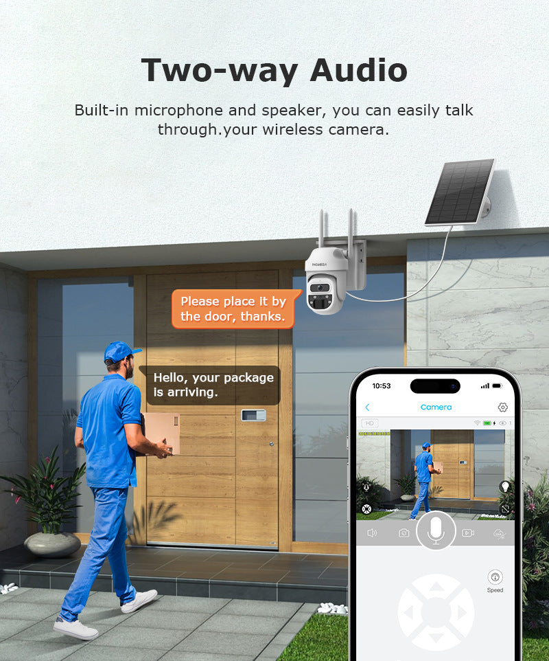 New4G Solar Camera Camera300Wan HD Full Color Night Vision Surveillance Outdoor Camera