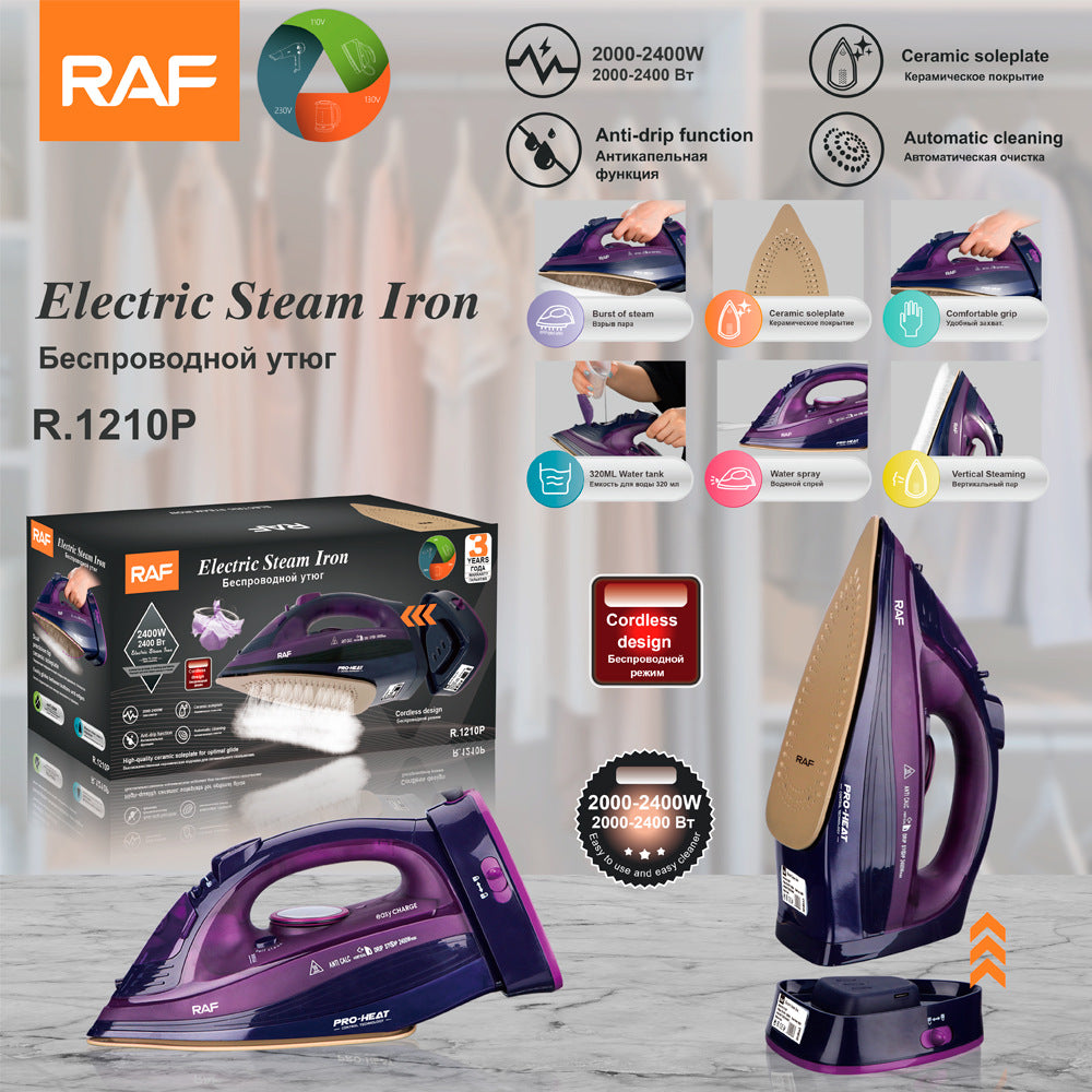 EU Standard Electric Iron Household Handheld Wireless Wired Steam Electric Iron Ironing Machine for Clothes R.1210