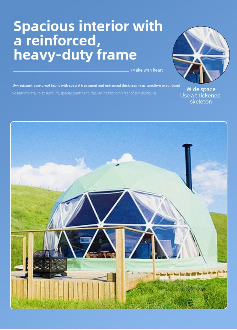Outdoor Spherical Tent Starry Sky Tent Hotel Windproof Rainproof Semi-Transparent Tent Cabin Tent diy Bubble House