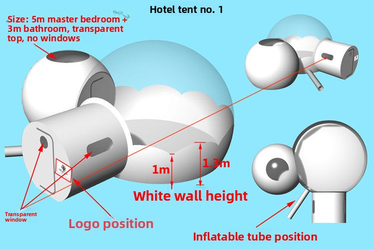 Inflatable Bubble House Outdoor Scenic Spot Check-in Festival Decoration Tent Manufacturer Sunshade Starry Sky Room Bubble House