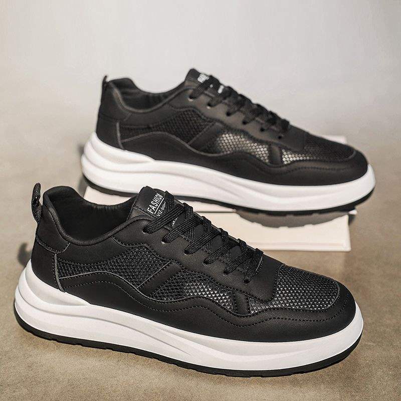 Men's Shoes2025Summer New Breathable Hollow Mesh Panel Shoes Fashion Versatile White Shoes Men's Trendy Casual Shoes