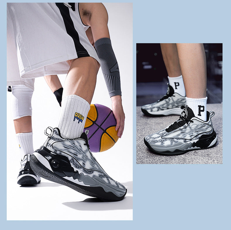 Luminous New Non-Slip Wear-Resistant Fashionable Sports Basketball Shoes Trendy Street Practical Sneakers Student Training Sports Shoes