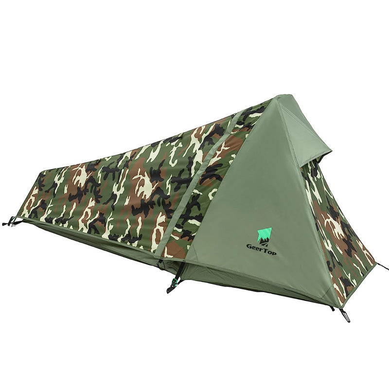 Single Person Hiking Tent Outdoor Field Equipment Camouflage Rainproof Pyramid Tent Winter Camping tent