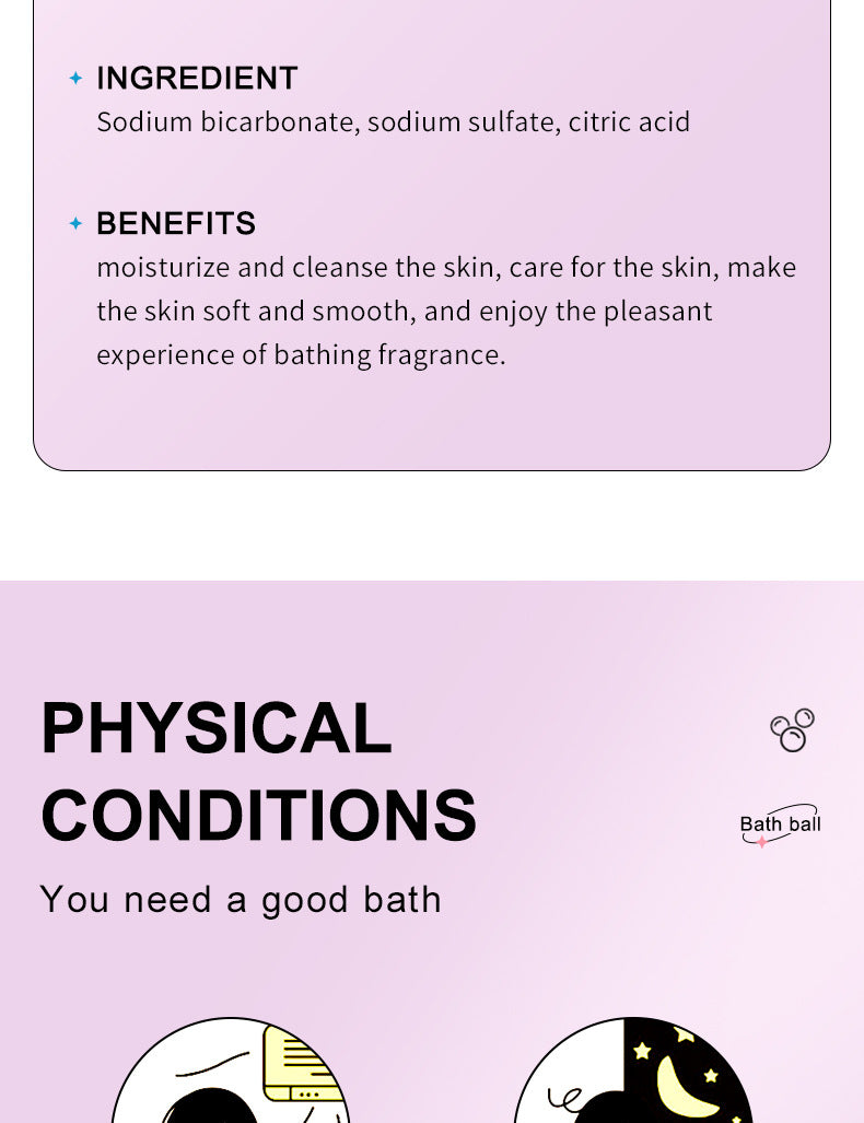 Full English Dried Flower Explosive Bath Salt Ball100gSADOER Clean Fragrance Bath Ball  Wholesale