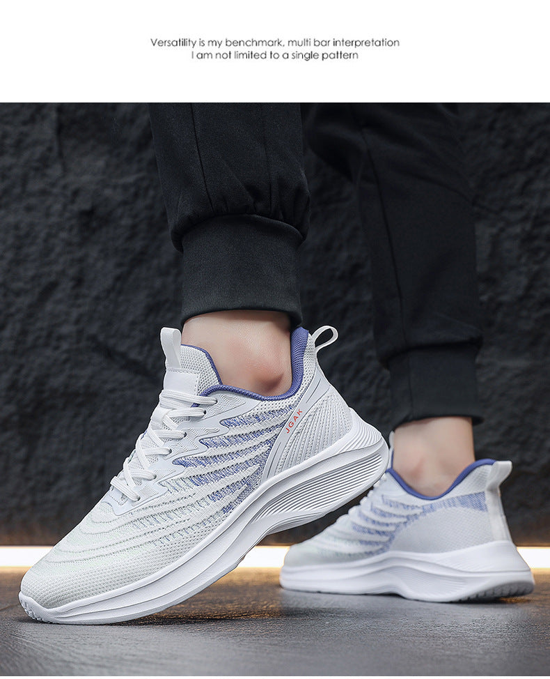 2025Foreign Trade New Fashion Sports Casual Shoes Breathable Mesh Men's Shoes Lightweight Non-Slip Wear-Resistant Running Shoes