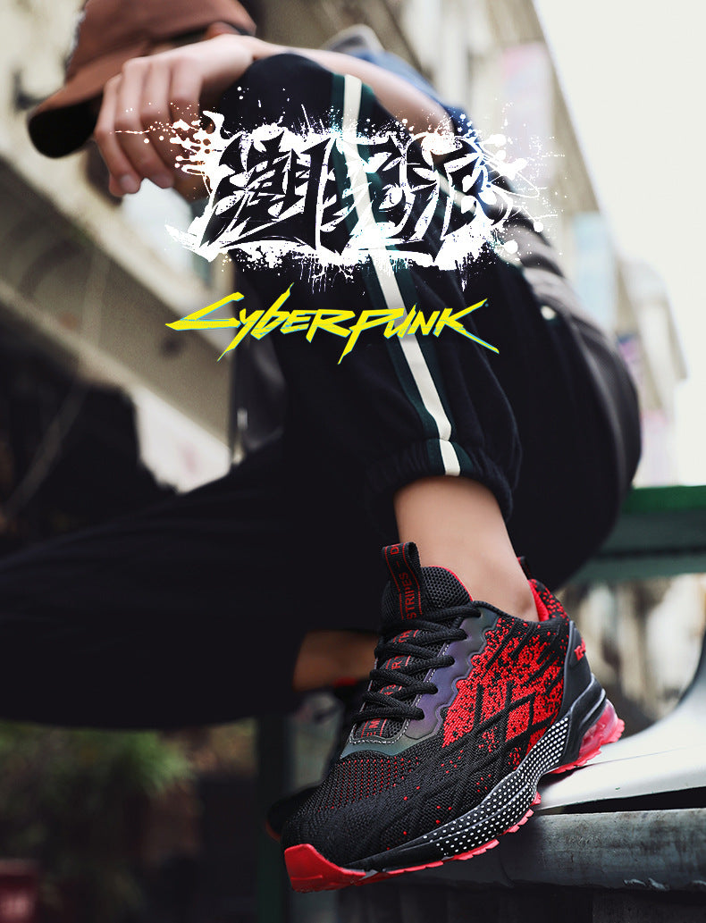 Autumn New Men's Large Size Casual Fashion Running Sneakers Youth Mesh Breathable Trendy Dad Shoes