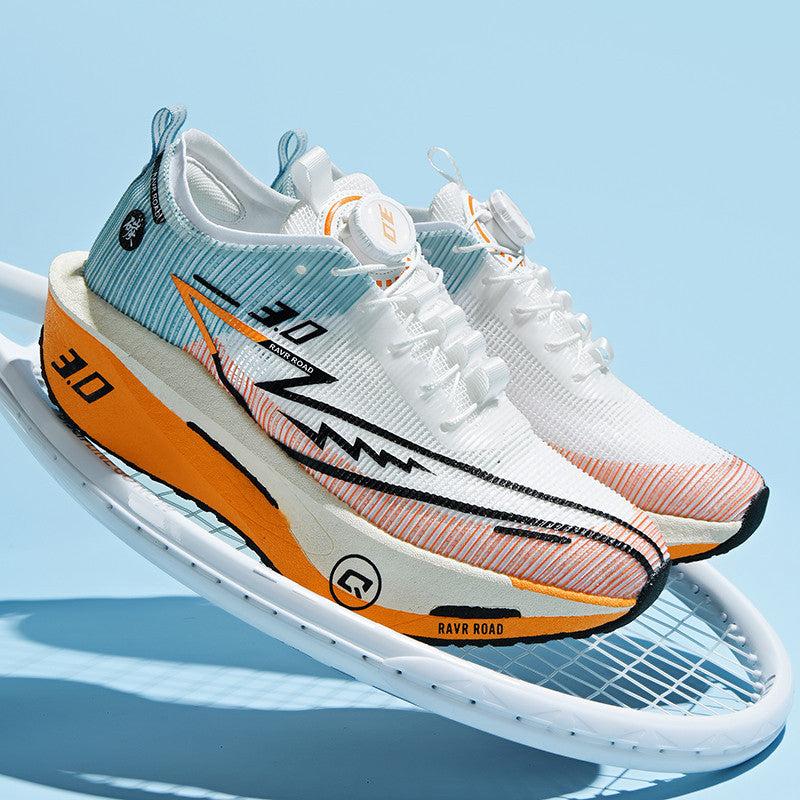 Summer New Fashion Breathable Comfortable Durable Running Shoes Men's Shoes Real Carbon Plate Cushioning High Elasticity Couple Sports Shoes