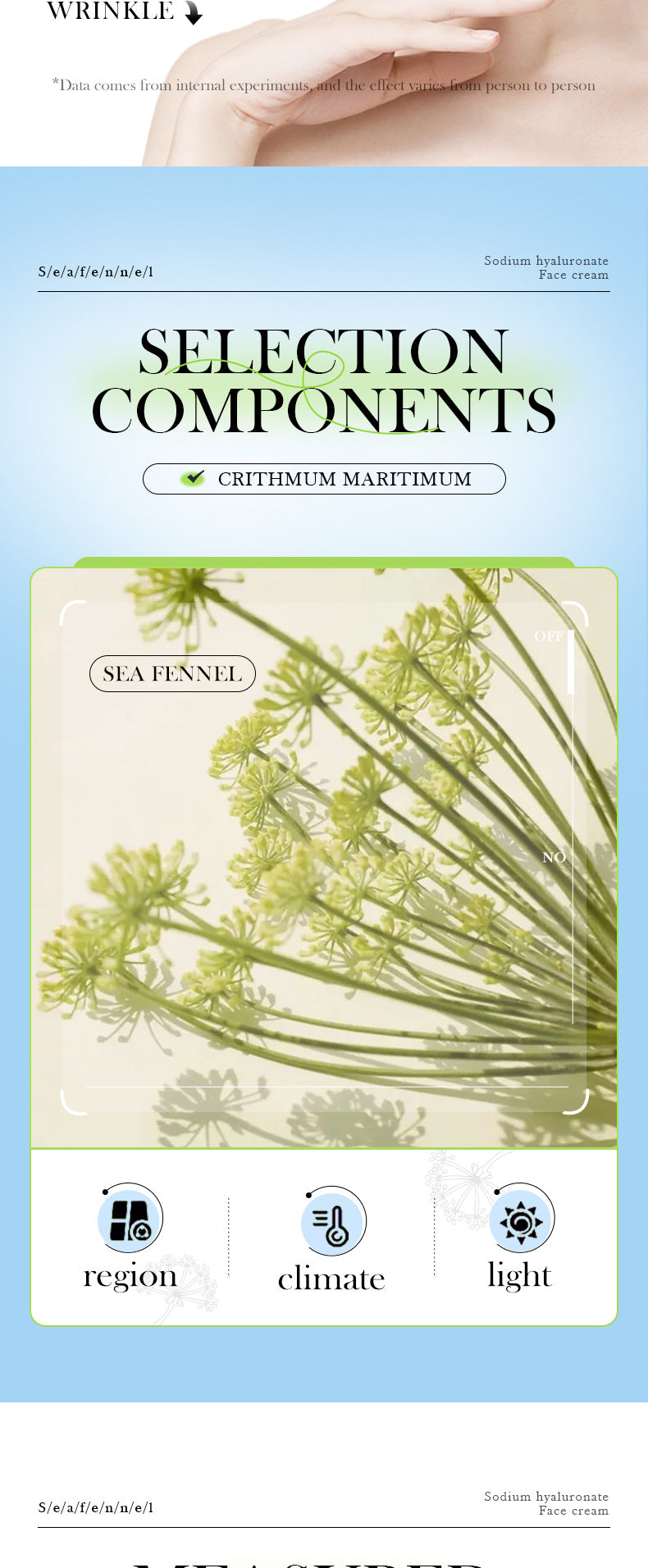 Sea Fennel Hyaluronic Acid Skin Care Set  BIOAOUA Moisturizing Five-Piece Set Cross-Border Wholesale