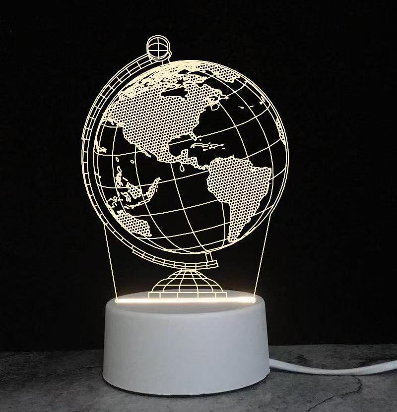 3D Night Light Acrylic Colorful Touch Remote Control Atmosphere Light Wholesale Dropshipping Creative Small Gift Factory