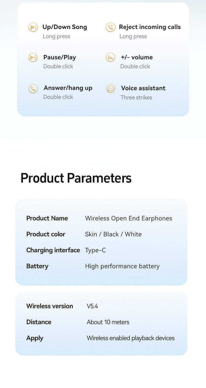 M111New Smart AI Bluetooth Earbuds OWS Ear-hook Style Ultra-long Battery Life Huaqiangbei Wholesale