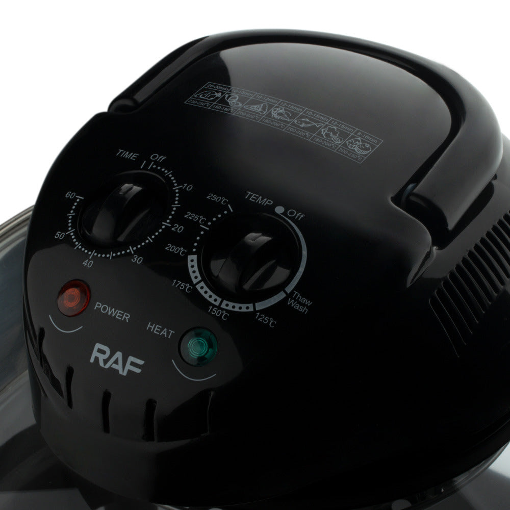 RAF European Standard Air Fryer12L Large Capacity Multi-Functional Visual Electric Fryer Household Glass 8-in-1
