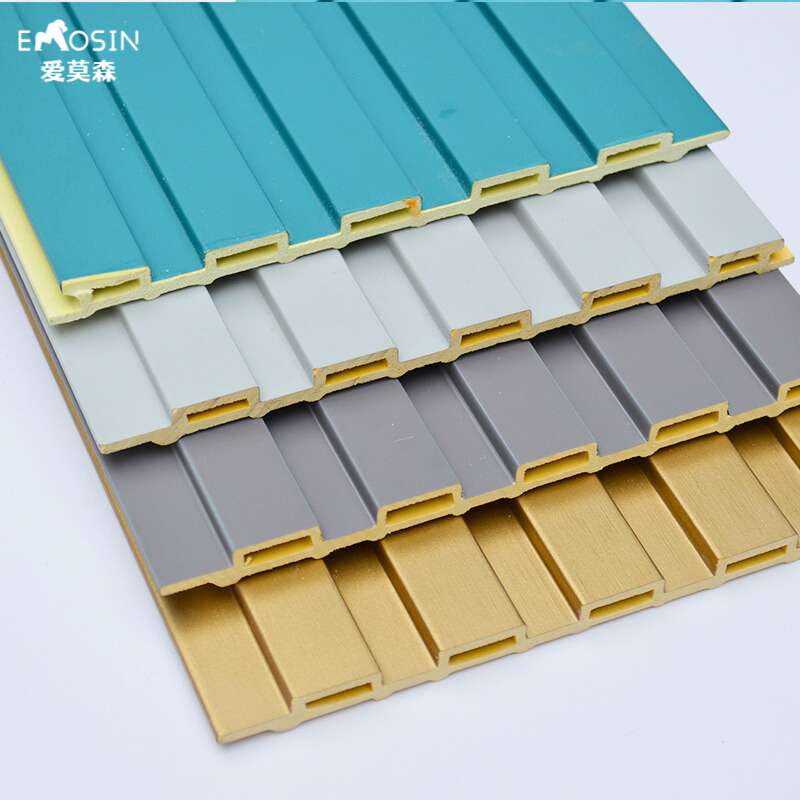 Wood Plastic Composite Exterior Interior Decoration Louver Fluted Indoor Decor Outdoor Wpc Wall Panel