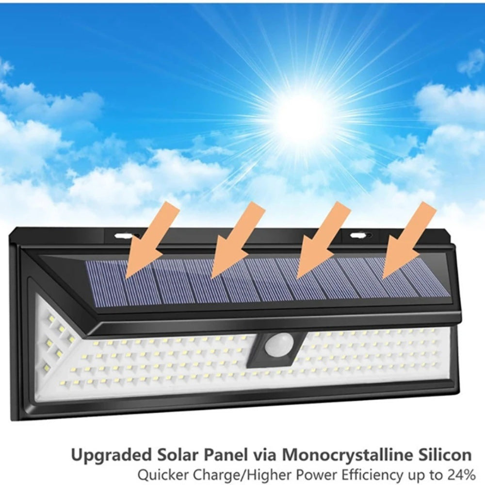 Solar Lamp118LED Outdoor Wall Light Human Body Sensing Garden Street Light Garage Light Emergency Light Courtyard