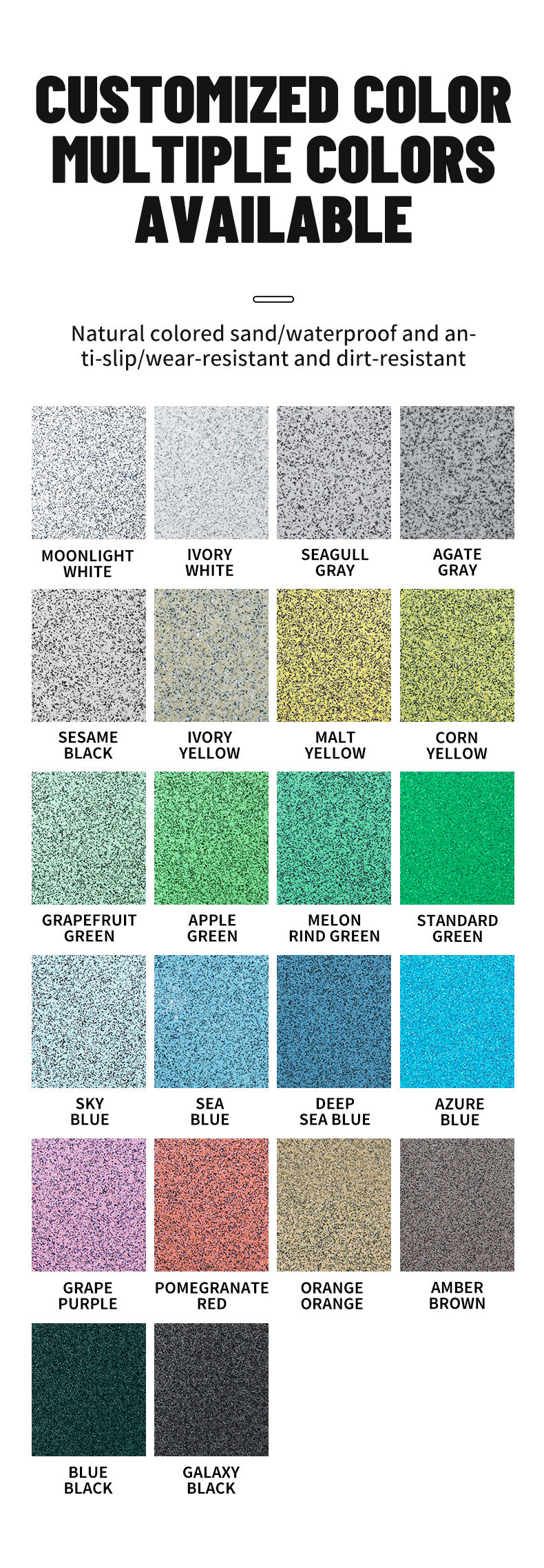 Qixia Epoxy Color Sand Floor Paint Cement Floor Paint Wear-resistant Imitation Marble Paint Self-leveling Floor Paint