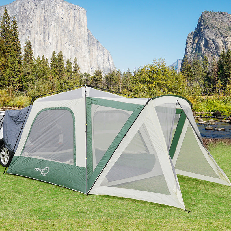 Fully Automatic Tent Outdoor Car Tail Quick Open5-8Rainproof and Sunproof Family Camping Gear, No Setup Needed, Quick Setup