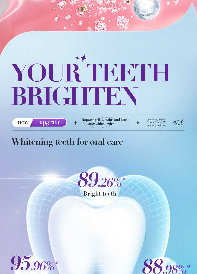 Full English V34Toothpowder50g SADOER Whitening Deep Cleaning Whitening Teeth Cleaning Powder  Foreign Trade Wholesale