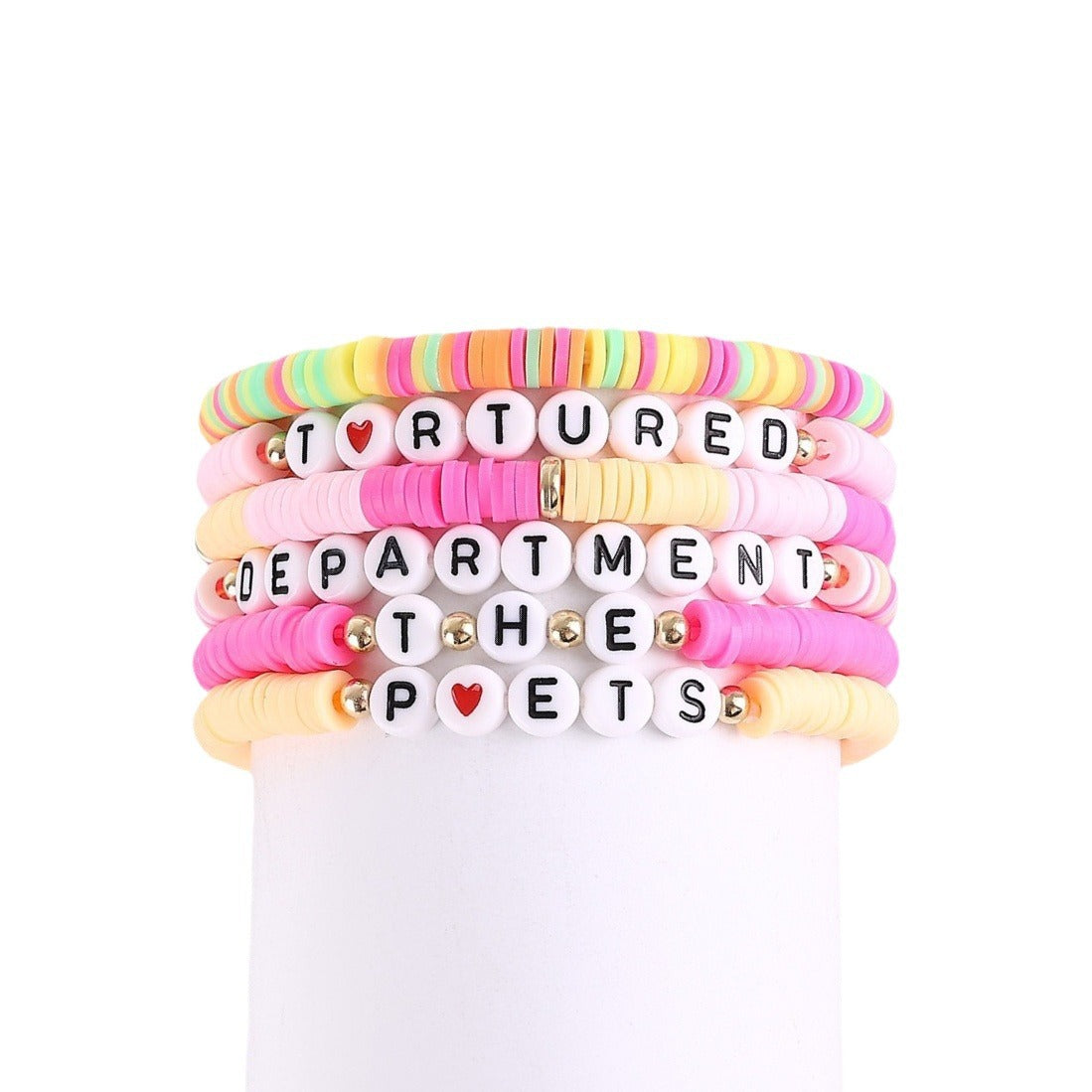 Ladies poets Jewelry Bracelet Set Versatile Colorful Bead Bracelet Elastic Cord Taylor Music Soft Clay Bracelet