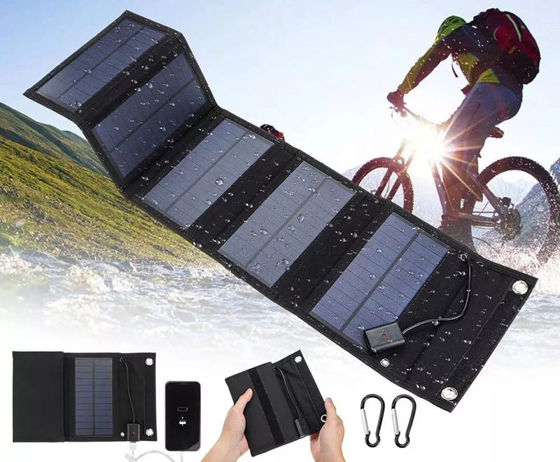 E-commerce 15W 5V USB Output Portable Solar Panel Outdoor Hiking Camping Solar Folding Bag