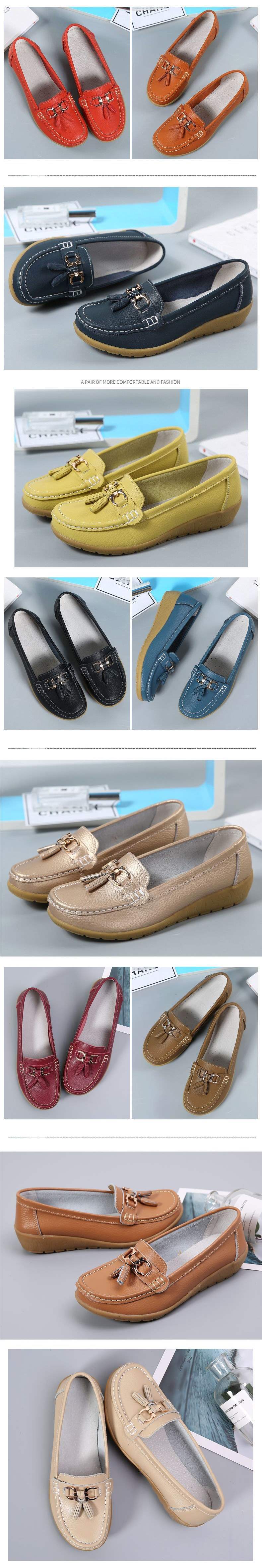 Women's Shoes Flat Soft Sole Thick Sole Loafers Thickened Nurse Shoes Rubber Sole Wedge Slip-On Women's Shoes