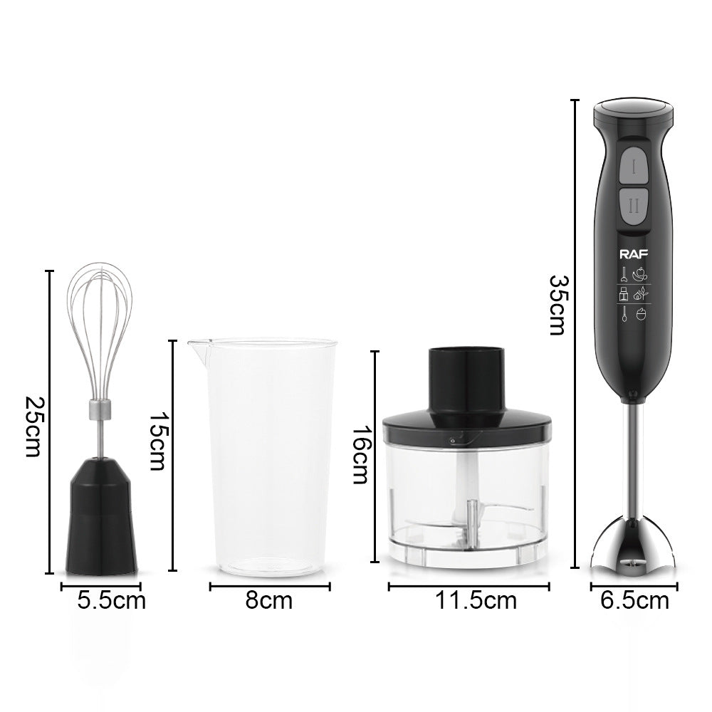 RAF EU Standard 4-in-1 Multifunctional Juicer Blender Egg Beater Meat Grinder Baby Food Handheld Kitchen Cooking Stick