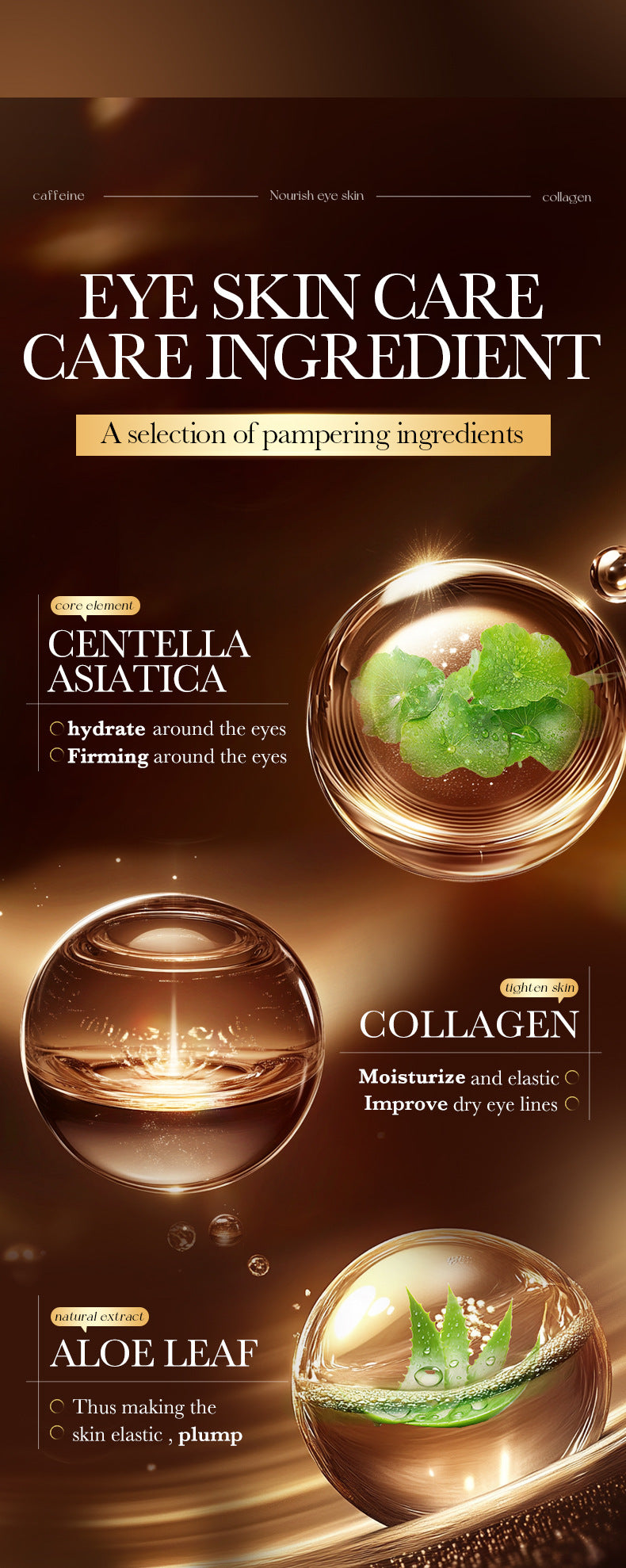 Cross-border Boxed Eye Mask80pcs/100g  Snake Venomoid Peptide Seaweed Condensing Smooth Eye Mask Export Manufacturer Wholesale