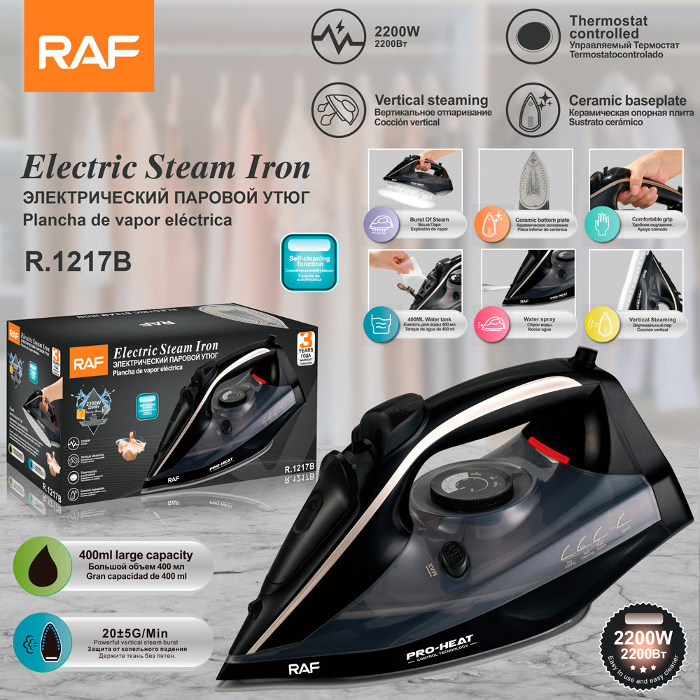 RAF European Standard Household Steam Electric Iron2200W Portable Clothes Ironing Machine Handheld Small1217