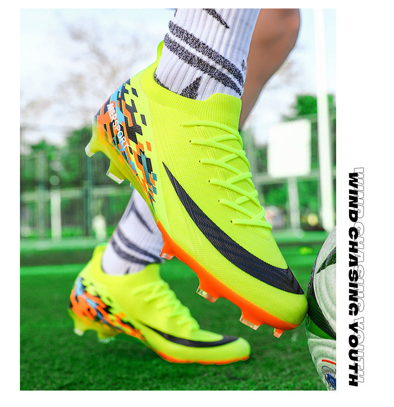 New Large Size Long Spike Football Shoes Low Top Youth Competition Training Student Football Sports Shoes