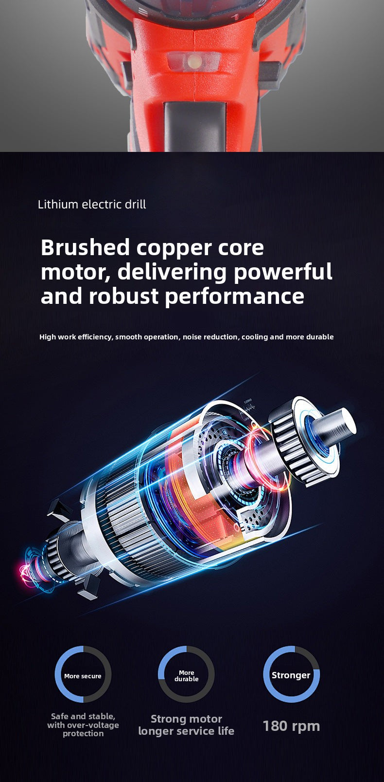 Lithium Battery Rechargeable Household Pistol Impact Drill Multi-Function Electric Screwdriver Tool Set Electric Drill