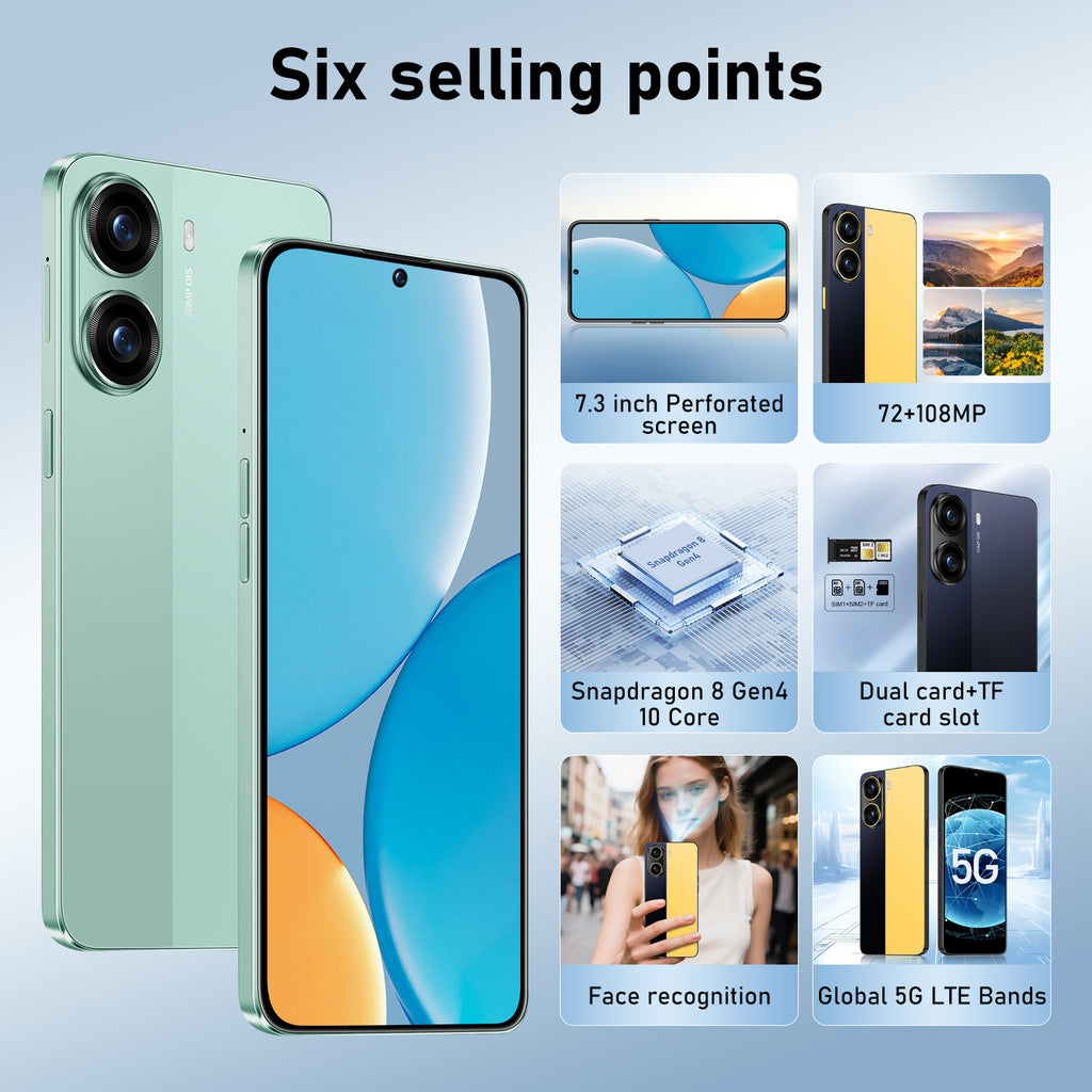 New model exclusive X7 Pro Android Smartphone7.3Super Large Screen16+1T Overseas Version Direct Source Sale