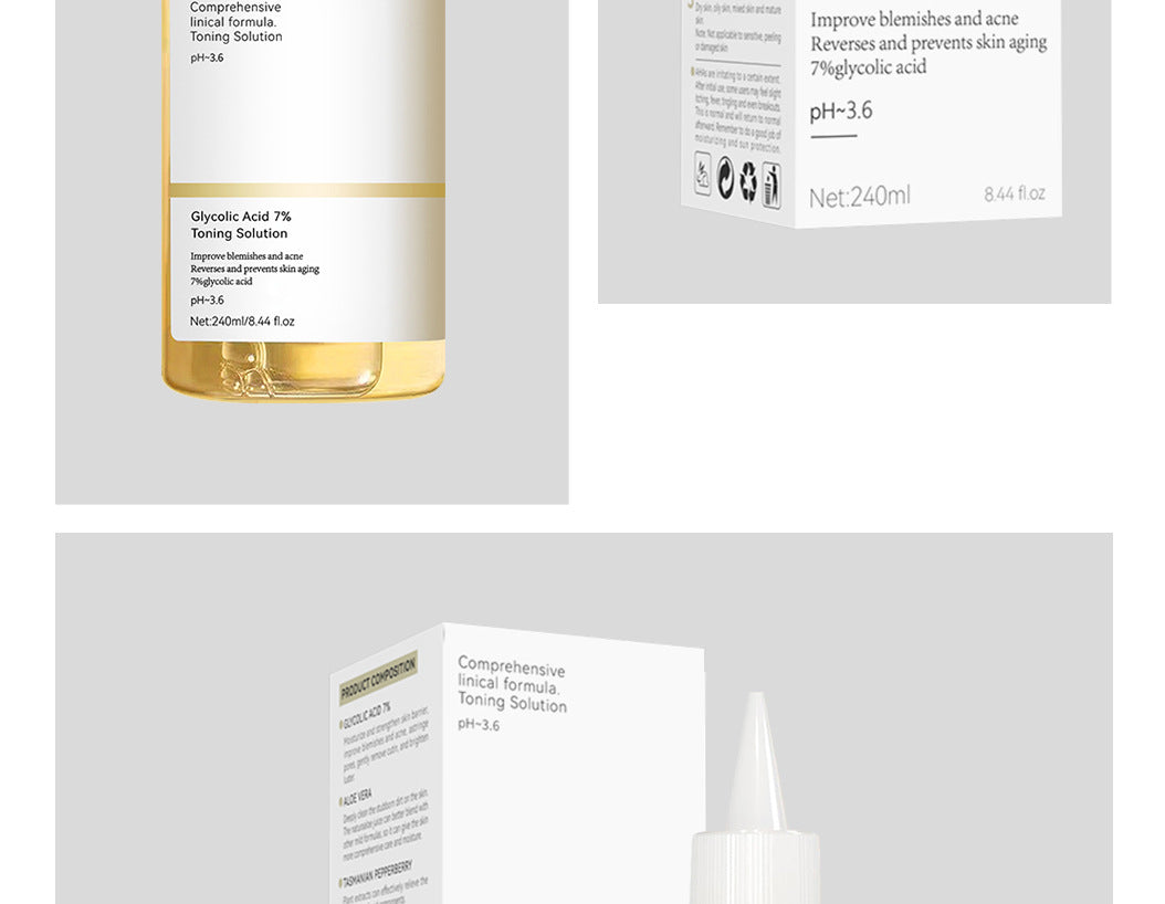 Exclusive for 7%Glycolic Acid Lotion Glycolic acid toner Fruit Acid Exfoliating Skincare