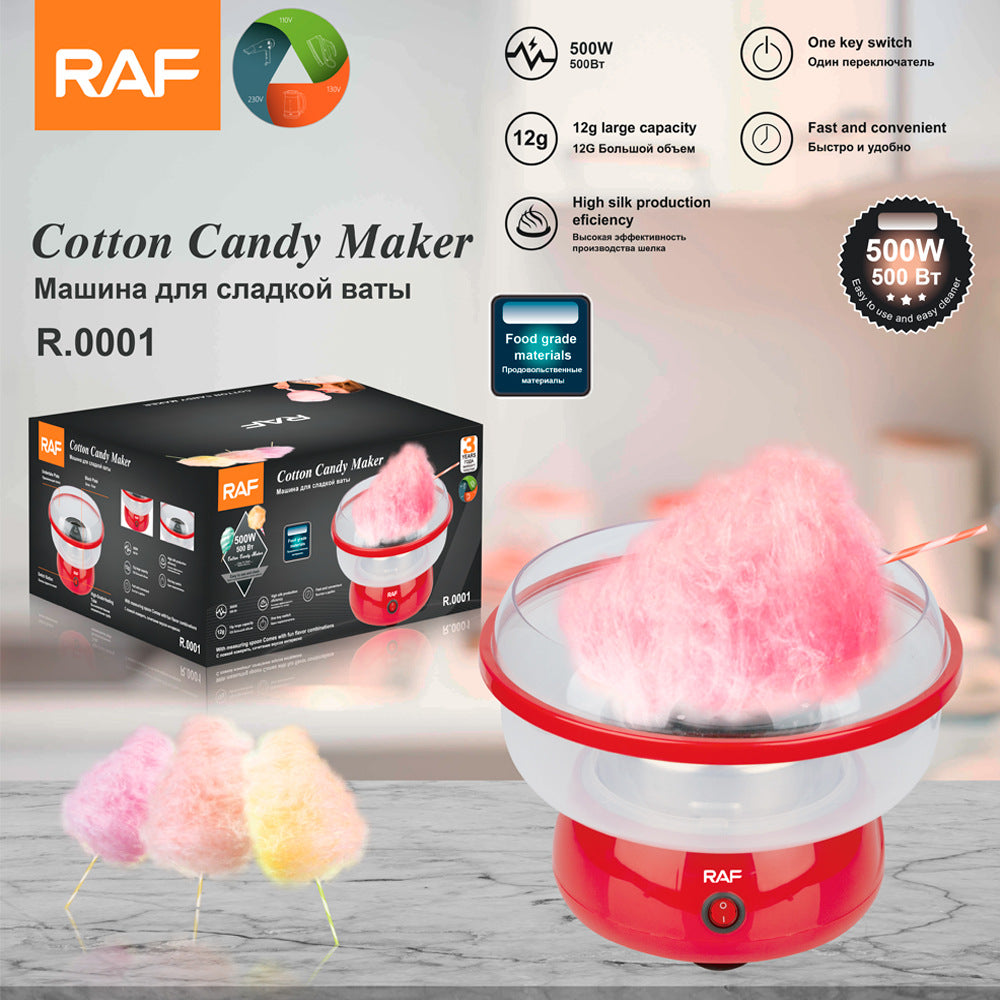 RAF European Standard Household Cotton Candy Machine Fully Automatic Mini Small DIY Household Cotton Candy Machine R.0001