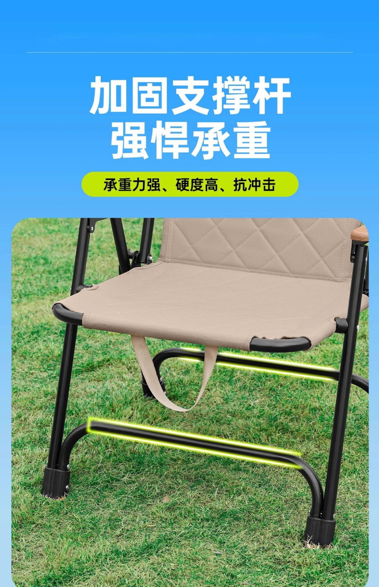 Foldable Chair Outdoor Stall Chair Autumn Winter Quilted Kermit Chair Picnic Chair Portable Table Chair Beach Chair Camping Chair