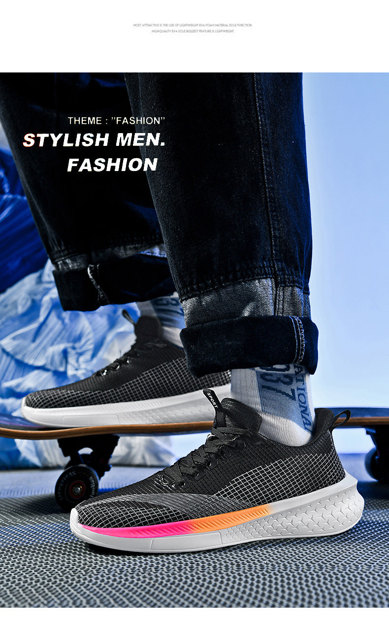 2025Spring and Summer Running Shoes for Men and Women, Mesh Breathable Soft Sole Student Sports Shoes, Racing Running Shoes, Shock Absorption, Casual Versatile