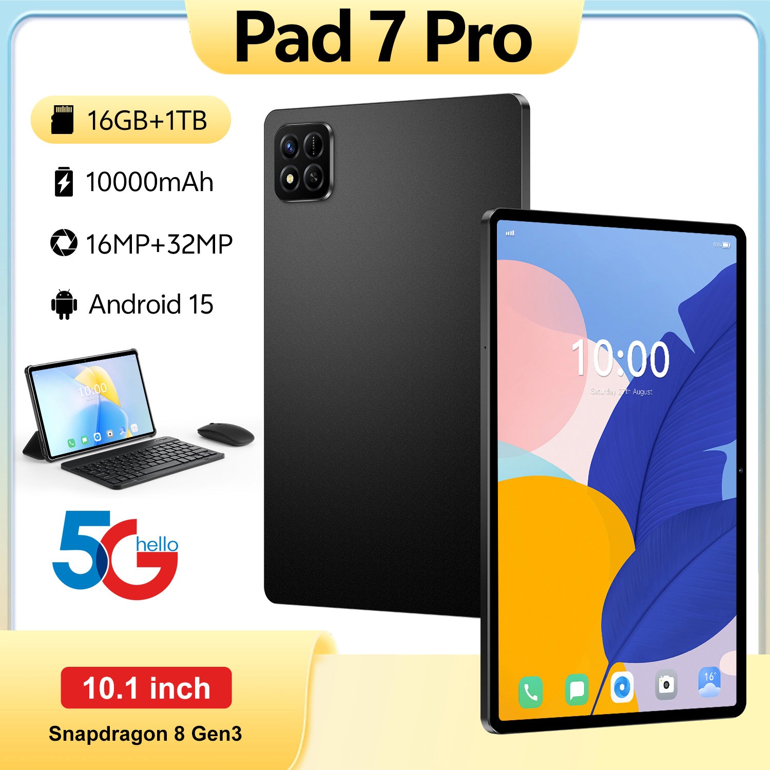 New Global Exclusive16+1T High Definition Screen Smart Tablet Pad 7 Pro Source Manufacturer