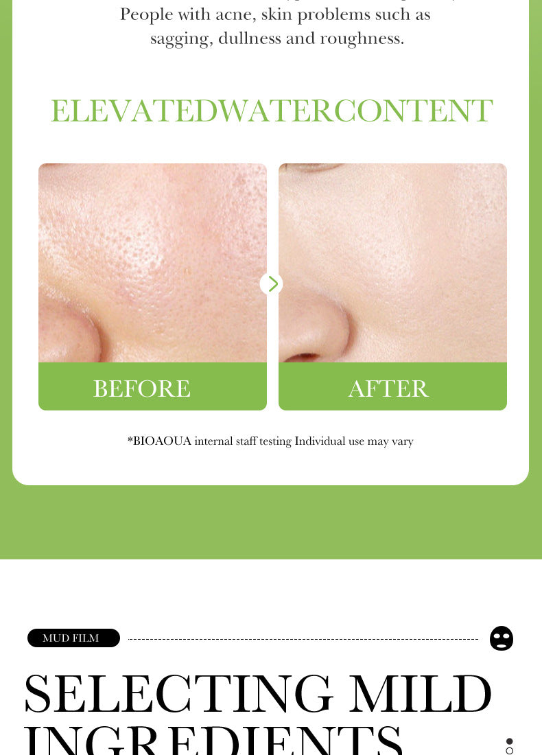 Cleansing Mask BIOAOUA Cucumber Pore Cleansing Smear-On Portable Mud Mask  Foreign Trade Wholesale