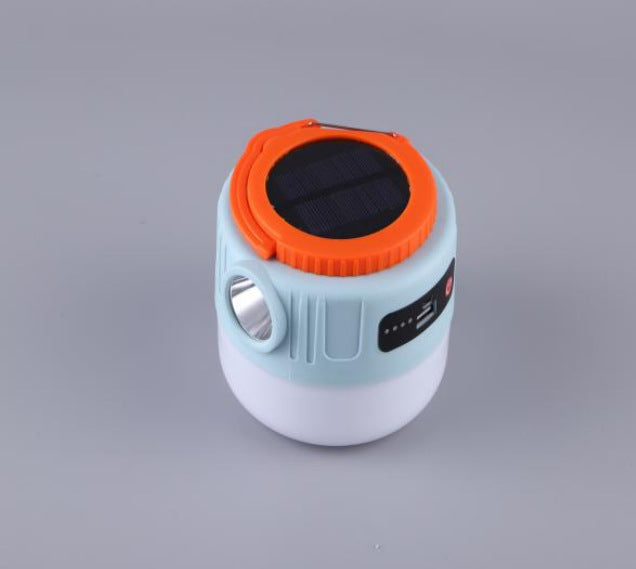 Outdoor Waterproof Solar Tent Light LED Bulb Light Power Outage Emergency Light Night Market USB Rechargeable Mobile Lighting Lamp