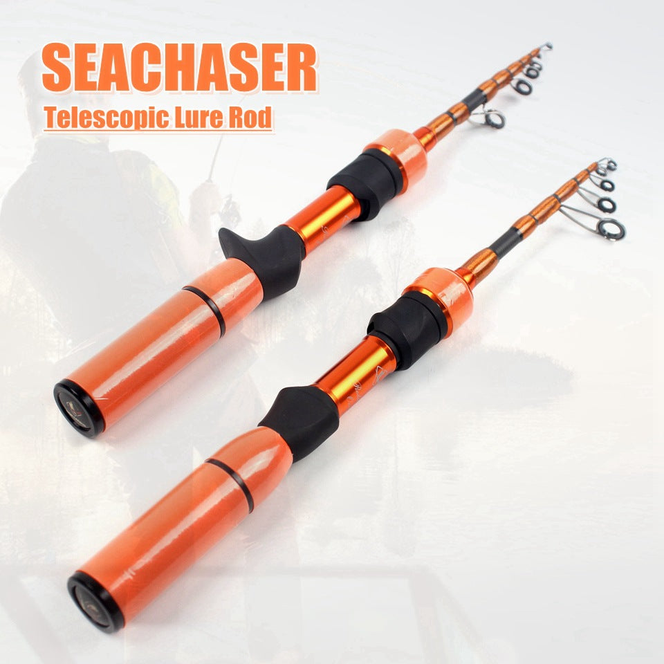 Scaling UL Orange Lure Fishing Rod for Bass Carbon Portable Lure Rod Lightweight and Soft Universal Small Fish Fishing Rod