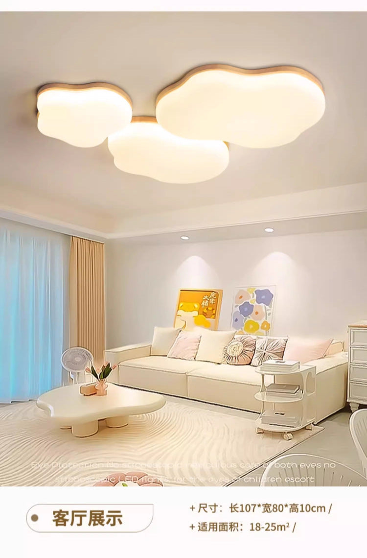 Bedroom Ceiling Lamp Modern Minimalist Irregular Cloud Study Lamp Nordic Art LED Master Bedroom Room Full Spectrum