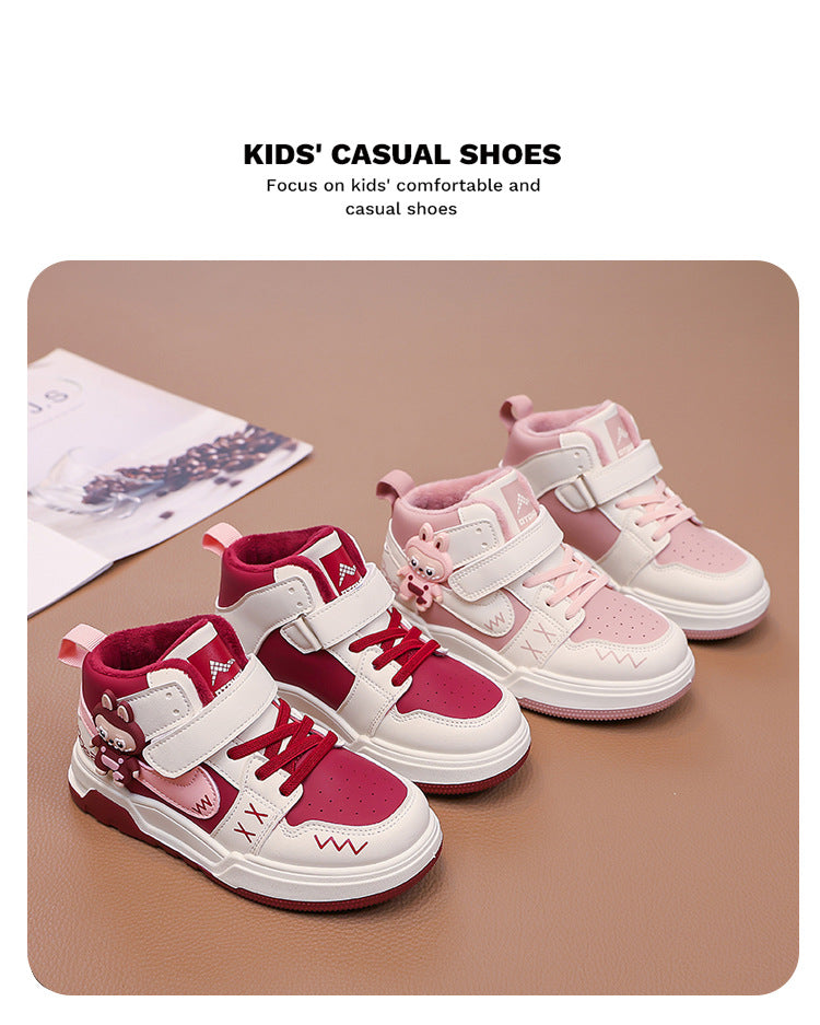 Fashion Doll Labubu Girls' Shoes Princess Shoes2025New Autumn Children's Soft Sole Casual Sports Shoes