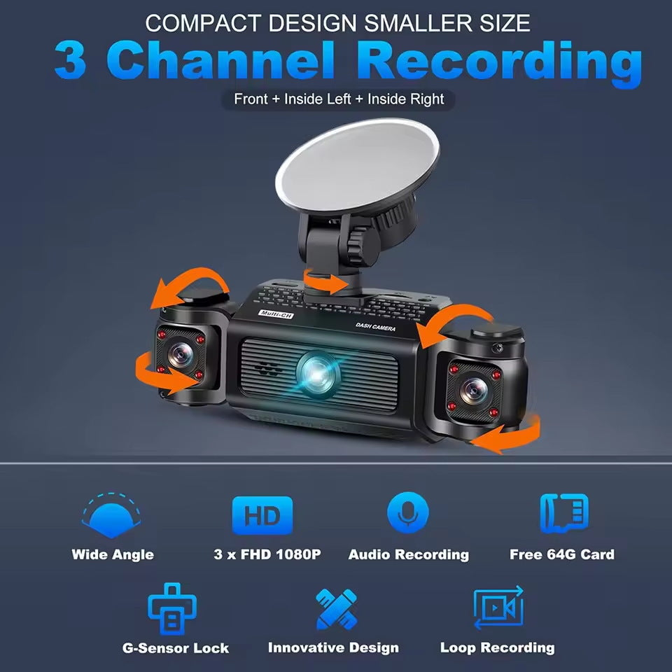 S7Sanlu New Model Dash Cam1080P Car Camera Four Lens HD Night Vision Recorder