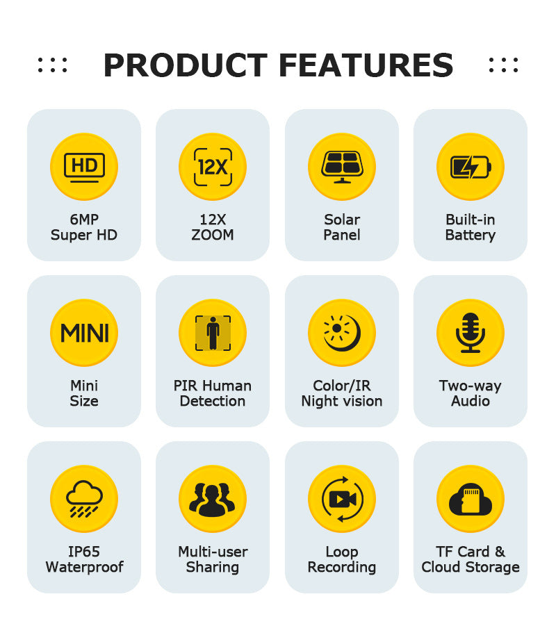 Private Model4G Solar-powered Camera122x Zoom Surveillance600High Definition Full Color Outdoor Special