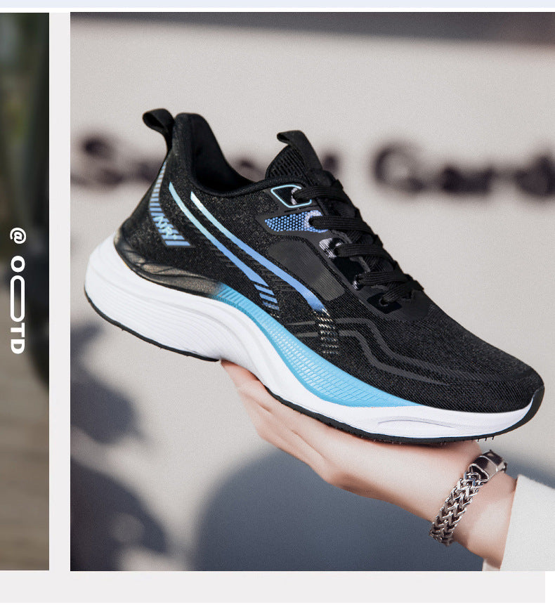 Casual mesh shoes new soft sole cushioning men's running shoes breathable mesh2025New lightweight high-elastic sports shoes