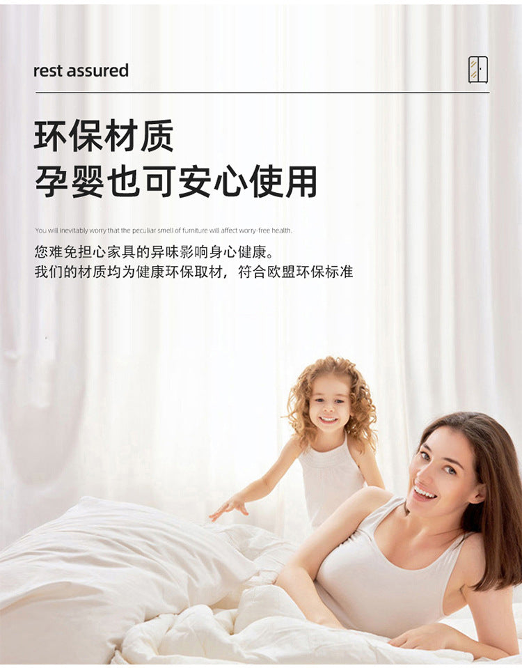 Light Luxury Glass Door Wardrobe Modern Home Bedroom Cloakroom Custom Processing Assembly Wardrobe Storage Large Wardrobe