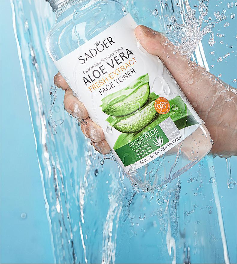 Full English Aloe Vera Skincare Set SADOER Cleansing, hydrating, moisturizing, and nourishing  foreign trade manufacturer wholesale